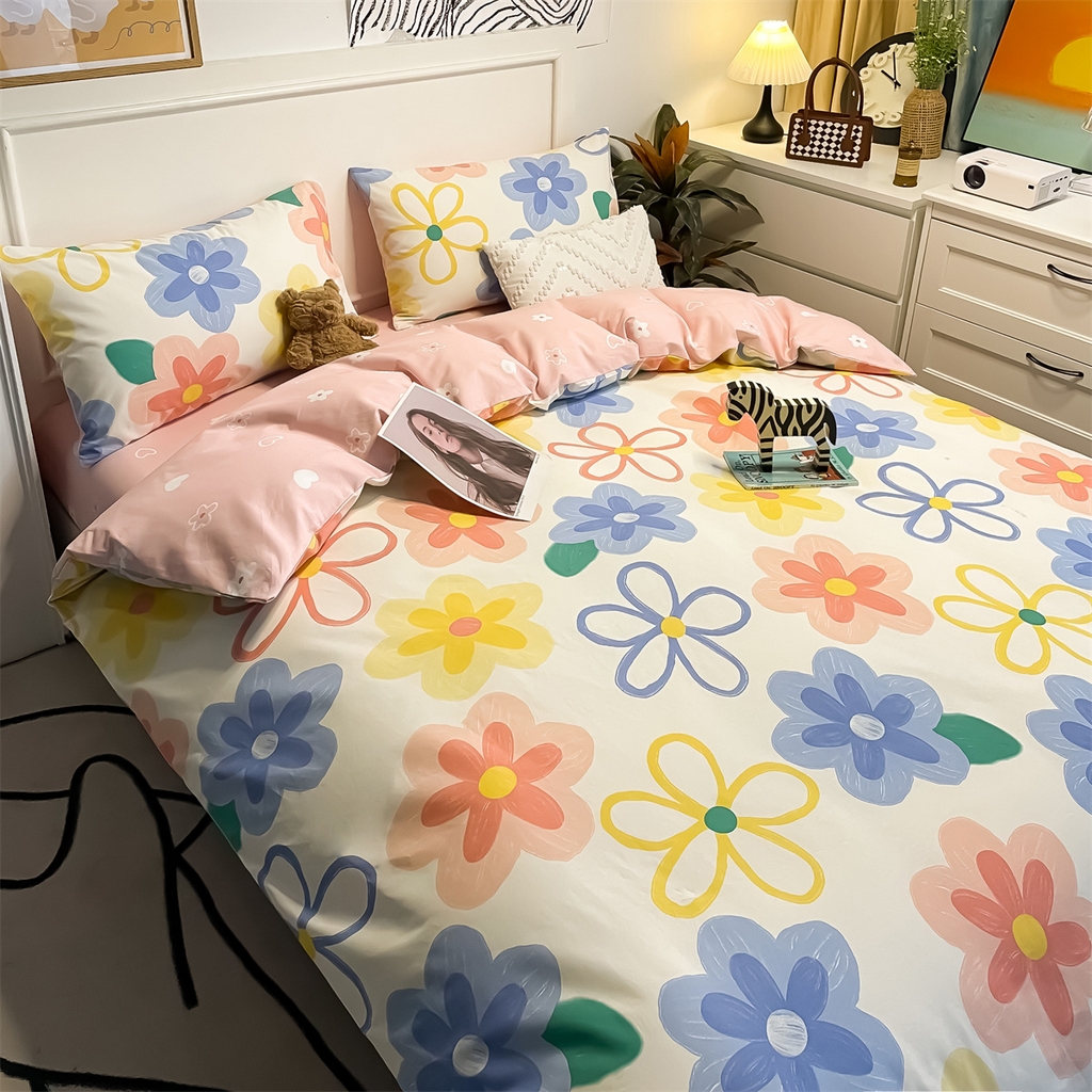 91家纺网 家纺一手货源 找家纺 （总）798家纺 2026新款全棉水洗棉12868印花四件套