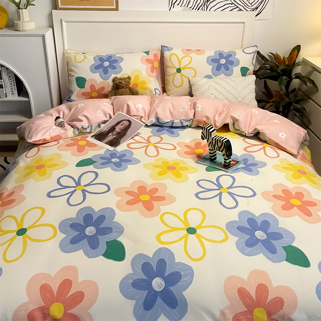 91家纺网 家纺一手货源 找家纺 （总）798家纺 2026新款全棉水洗棉12868印花四件套