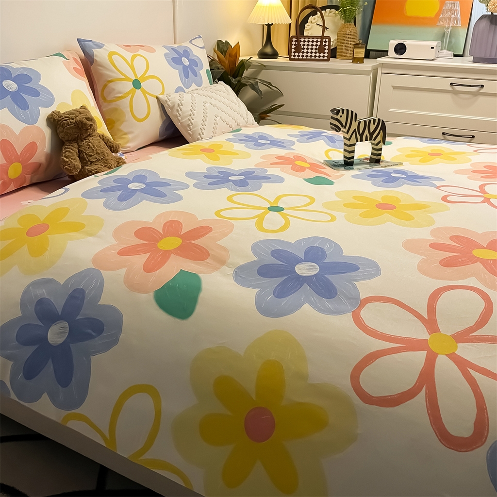 91家纺网 家纺一手货源 找家纺 （总）798家纺 2026新款全棉水洗棉12868印花四件套