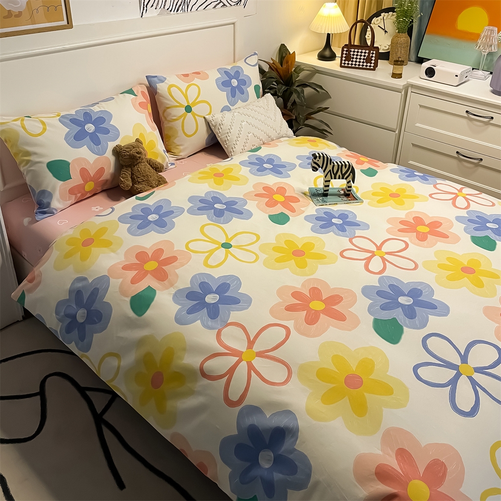 91家纺网 家纺一手货源 找家纺 （总）798家纺 2026新款全棉水洗棉12868印花四件套