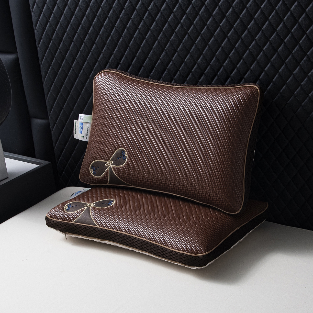 91家纺网 家纺一手货源 找家纺 莉迪娅 2026新款Pe凉感枕  枕头枕芯 Pe韩式蝴蝶结【填充荞麦壳】