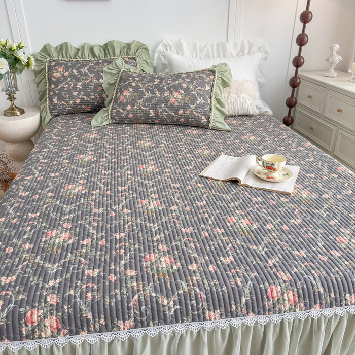 91家纺网 家纺一手货源 找家纺 （总）菊上家纺 2026新款法式田园风蕾丝床裙