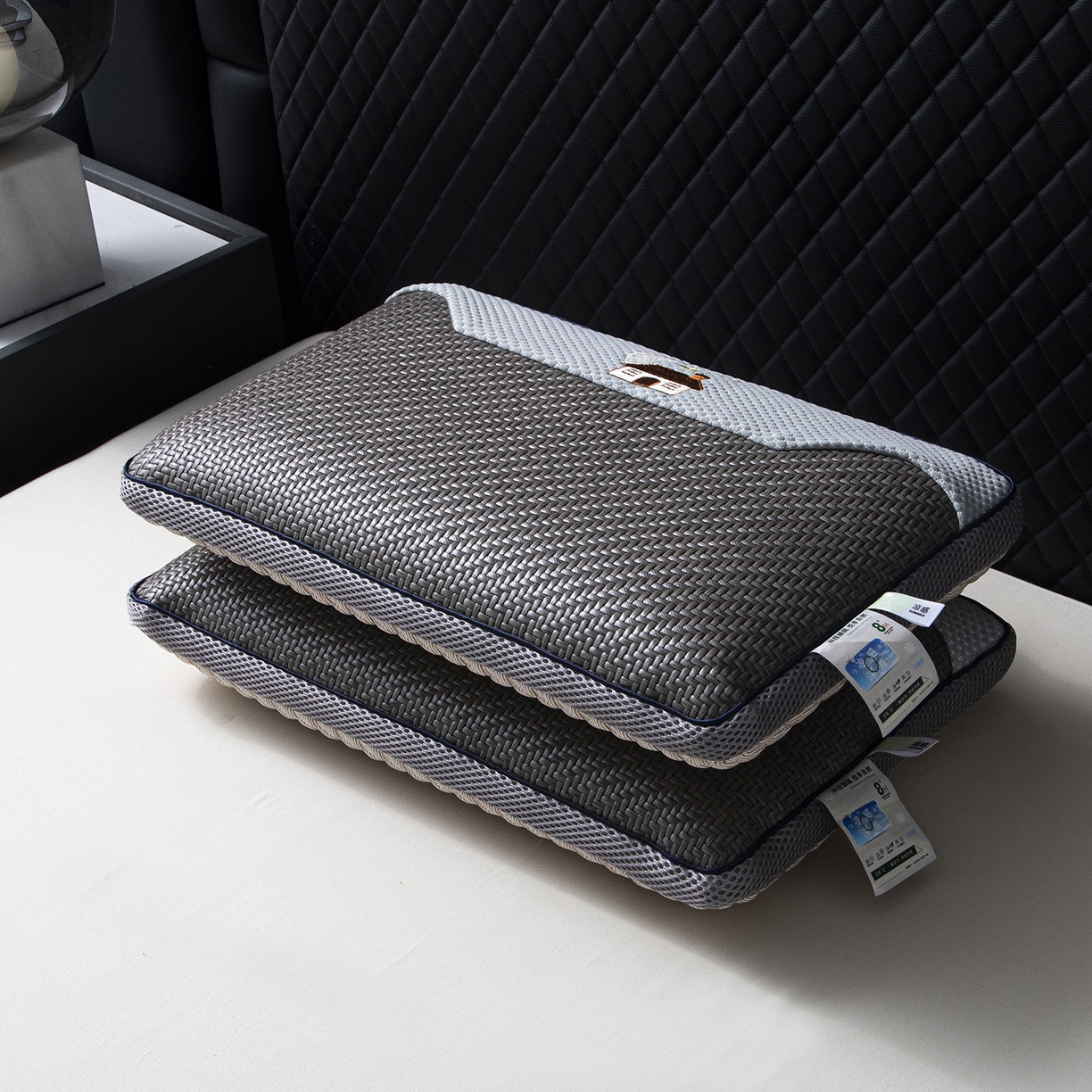 91家纺网 家纺一手货源 找家纺 莉迪娅 2026新款pe温馨之家系列枕头枕芯 Pe温馨之家深灰【填充记忆棉】