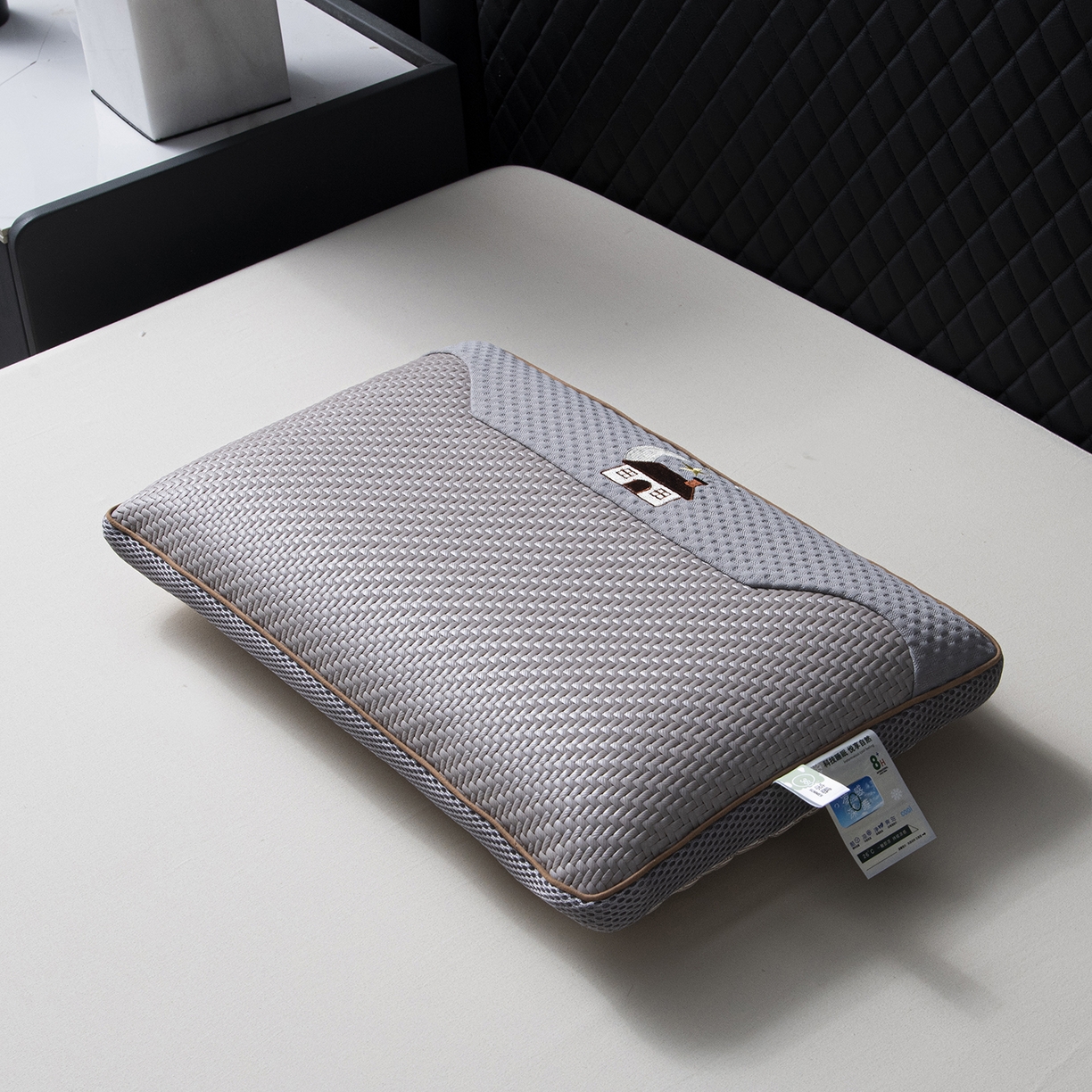 91家纺网 家纺一手货源 找家纺 莉迪娅 2026新款pe温馨之家系列枕头枕芯 Pe温馨之家浅灰【填充记忆棉】