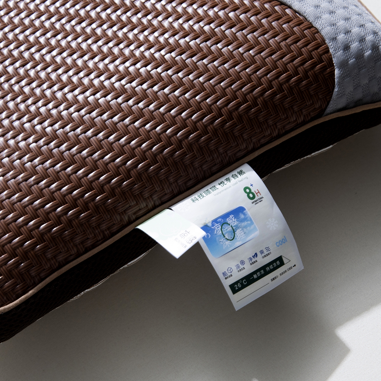 91家纺网 家纺一手货源 找家纺 莉迪娅 2026新款pe温馨之家系列枕头枕芯 Pe温馨之家咖色【填充记忆棉】