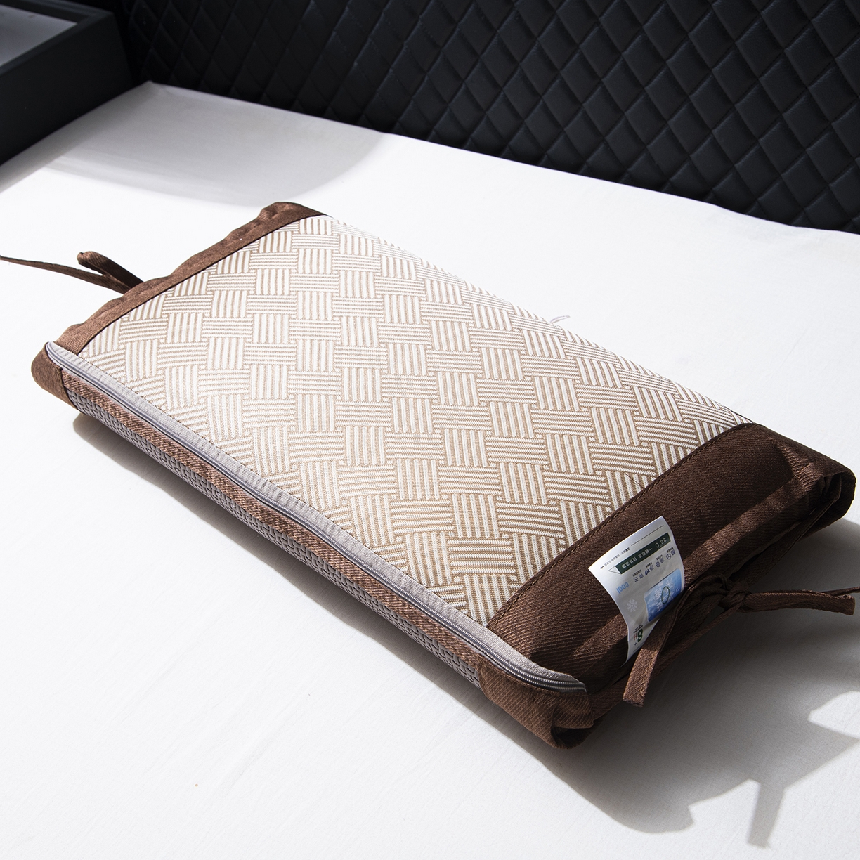 91家纺网 家纺一手货源 找家纺 莉迪娅 2026新款PE凉感枕韩式福枕系带款枕头枕芯 PE凉感枕系带款【填充荞麦壳】