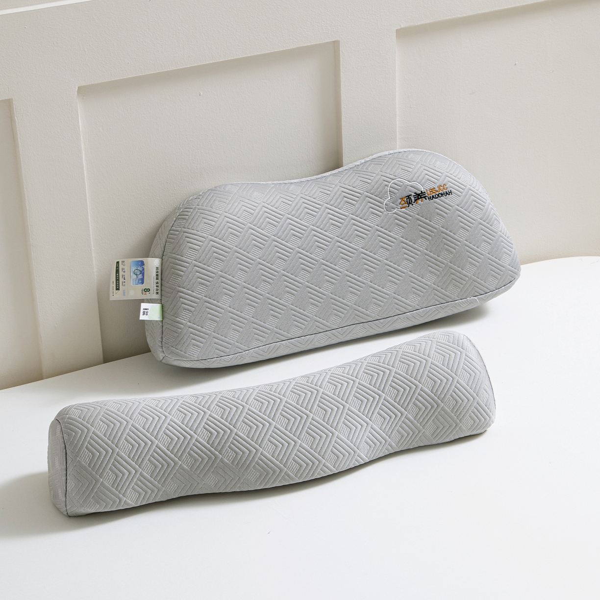 91家纺网 家纺一手货源 找家纺 莉迪娅 2026新款凉感丝牵引枕  枕头枕芯 静养牵引枕灰