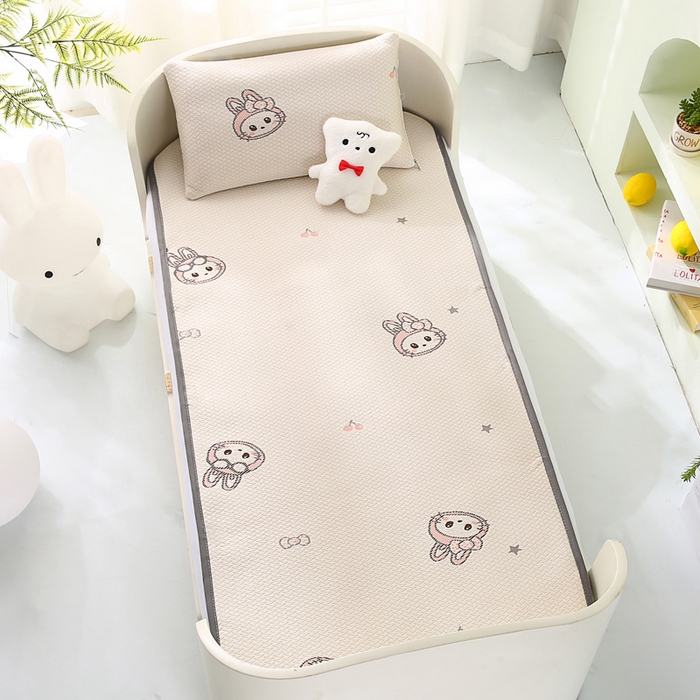 91家纺网 家纺一手货源 找家纺 （总）宅部落 2026春夏新款A类提花儿童凉席幼儿园凉席PE凉感儿童席凉席席子空调软席