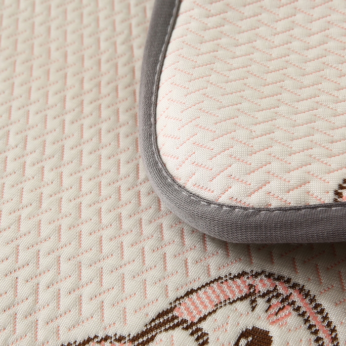 91家纺网 家纺一手货源 找家纺 （总）宅部落 2026春夏新款A类提花儿童凉席幼儿园凉席PE凉感儿童席凉席席子空调软席