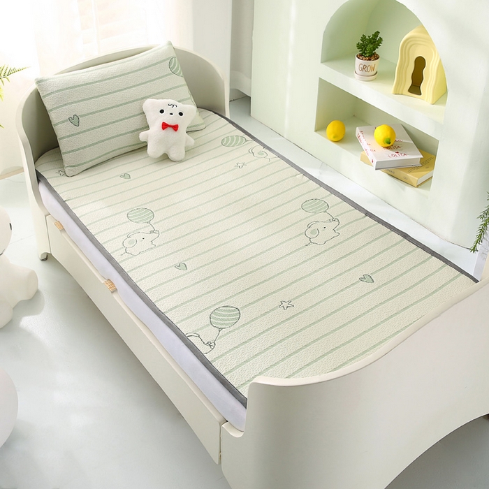 91家纺网 家纺一手货源 找家纺 （总）宅部落 2026春夏新款A类提花儿童凉席幼儿园凉席PE凉感儿童席凉席席子空调软席