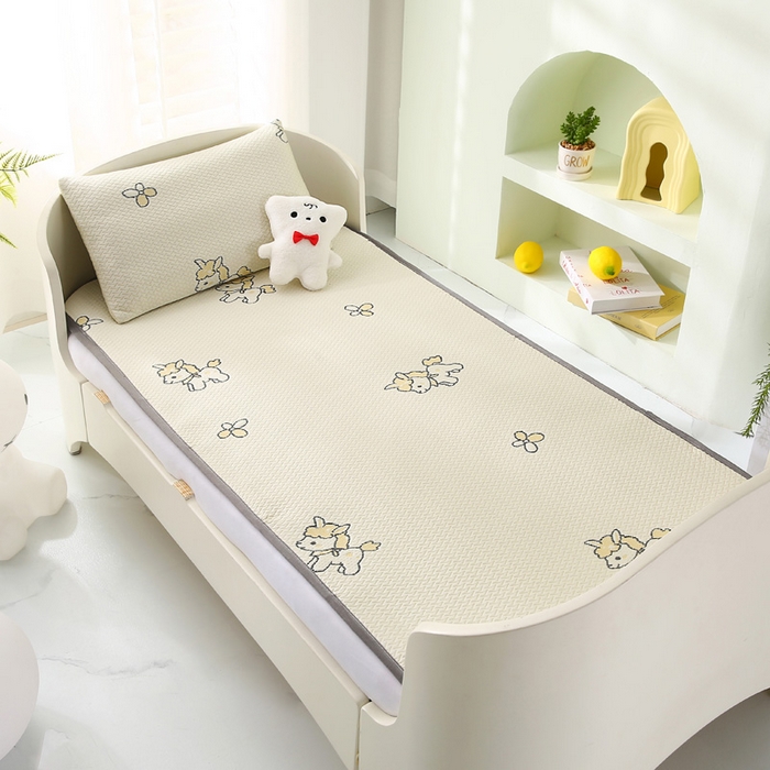 91家纺网 家纺一手货源 找家纺 （总）宅部落 2026春夏新款A类提花儿童凉席幼儿园凉席PE凉感儿童席凉席席子空调软席