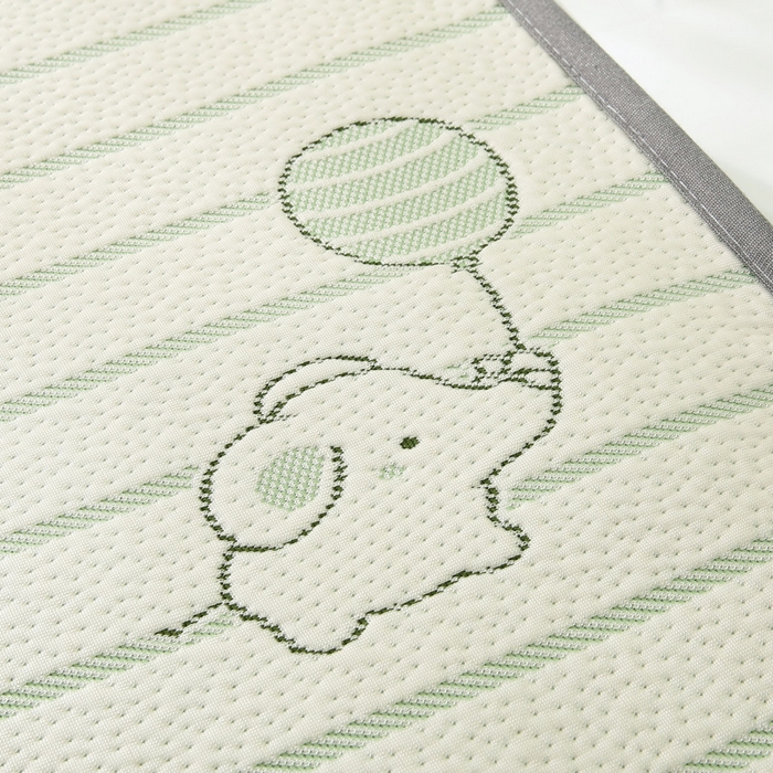 91家纺网 家纺一手货源 找家纺 宅部落 2026春夏新款A类提花儿童凉席幼儿园凉席PE凉感儿童席凉席席子空调软席 小飞象-绿