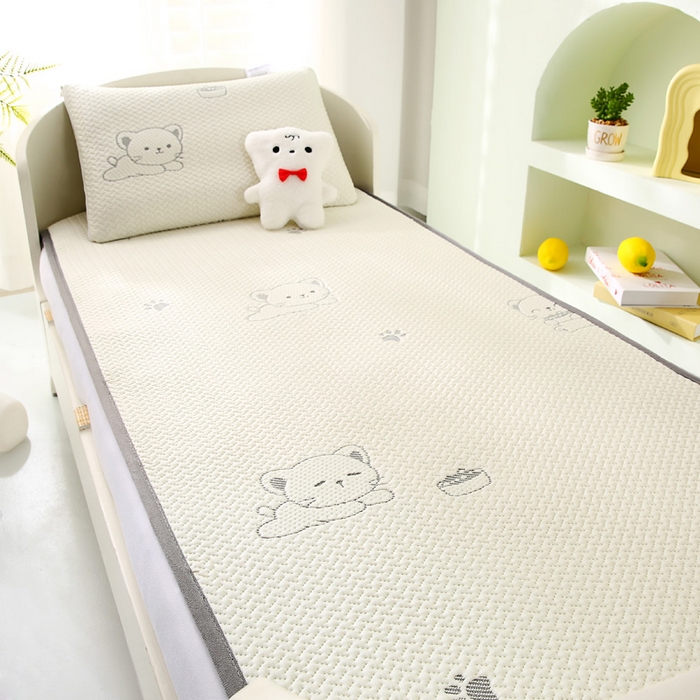 91家纺网 家纺一手货源 找家纺 宅部落 2026春夏新款A类提花儿童凉席幼儿园凉席PE凉感儿童席凉席席子空调软席 小奶喵