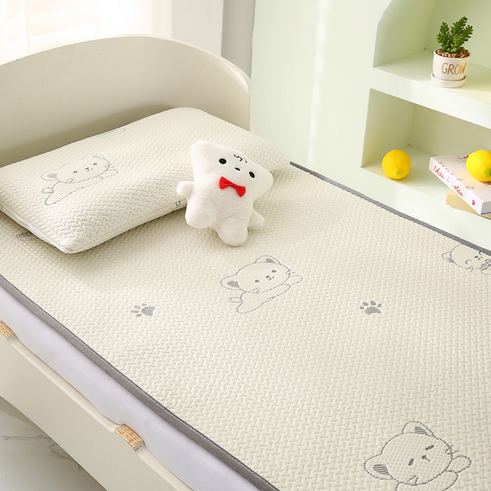 91家纺网 家纺一手货源 找家纺 宅部落 2026春夏新款A类提花儿童凉席幼儿园凉席PE凉感儿童席凉席席子空调软席 小奶喵