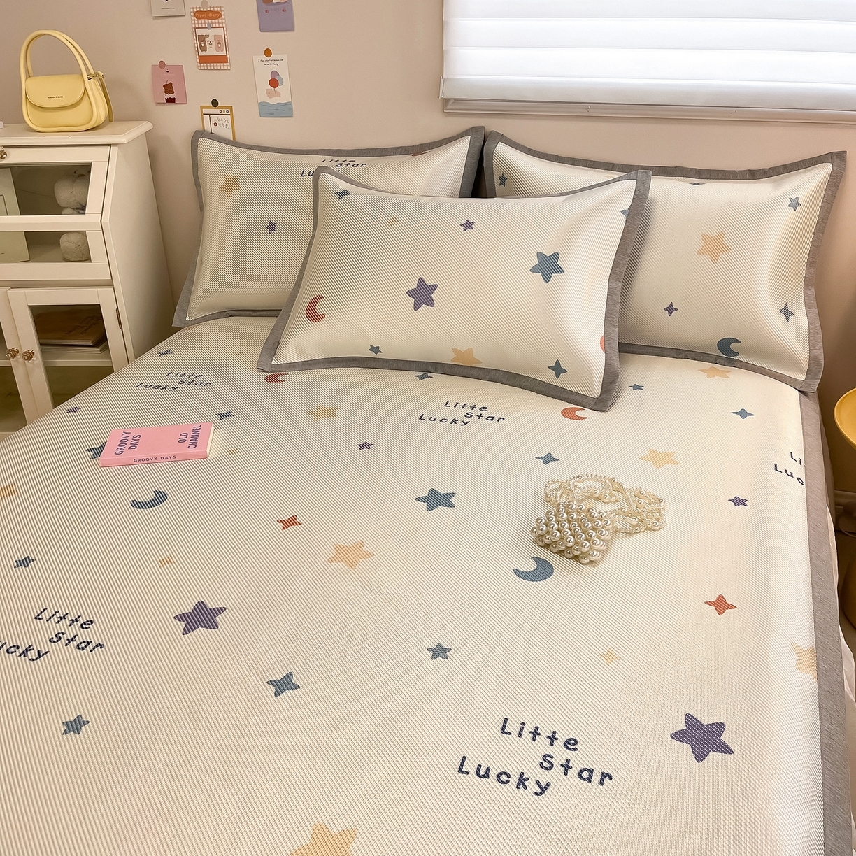 91家纺网 家纺一手货源 找家纺 （总）懒猫家纺 2026春夏新款600D数码印花冰藤凉席席子-床席款