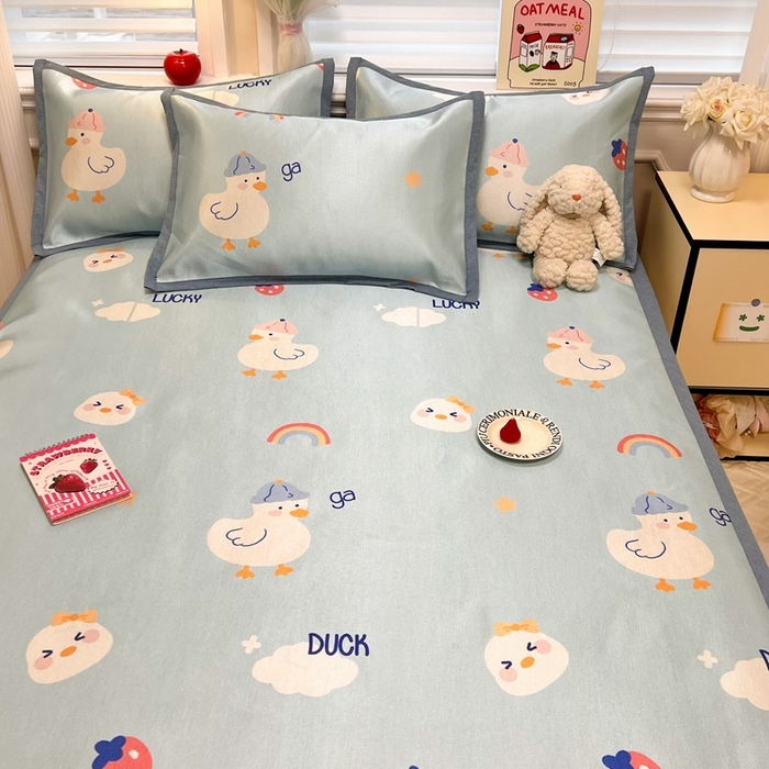 91家纺网 家纺一手货源 找家纺 （总）懒猫家纺 2026新款600D数码印花冰丝凉席系列