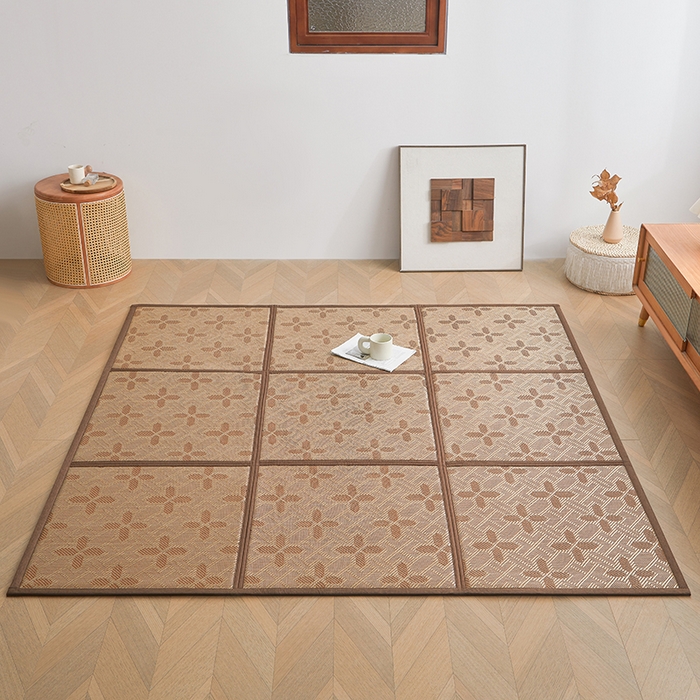 91家纺网 家纺一手货源 找家纺 （总）卡罗兰 2026春夏新款多功能凉感冰藤床垫藤席地垫