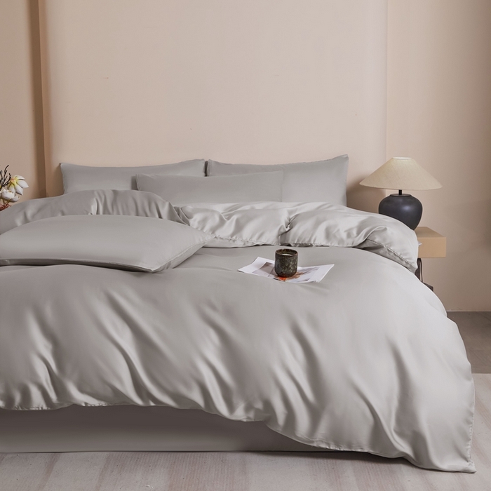 91家纺网 家纺一手货源 找家纺 雅萱家纺 2026新款60s天丝四件套 60s天丝都市灰