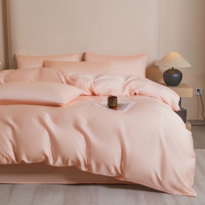 91家纺网 家纺一手货源 找家纺 雅萱家纺 2026新款60s天丝四件套 60s天丝海贝粉