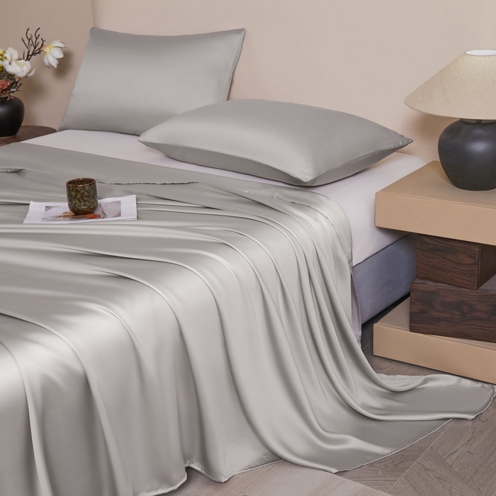 91家纺网 家纺一手货源 找家纺 雅萱家纺 2026新款60s天丝四件套 60s天丝都市灰