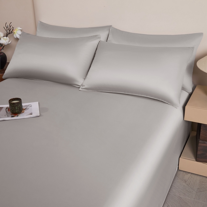 91家纺网 家纺一手货源 找家纺 雅萱家纺 2026新款60s天丝四件套 60s天丝都市灰