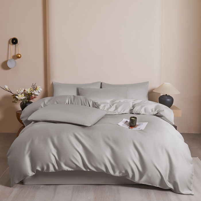 91家纺网 家纺一手货源 找家纺 雅萱家纺 2026新款60s天丝四件套 60s天丝都市灰