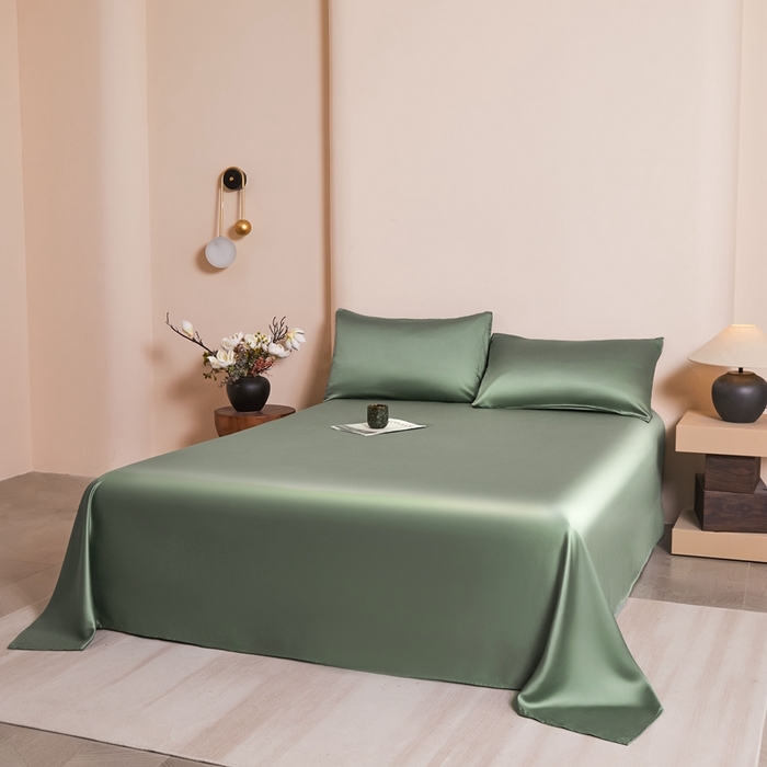 91家纺网 家纺一手货源 找家纺 雅萱家纺 2026新款60s天丝四件套 60s天丝橄榄绿