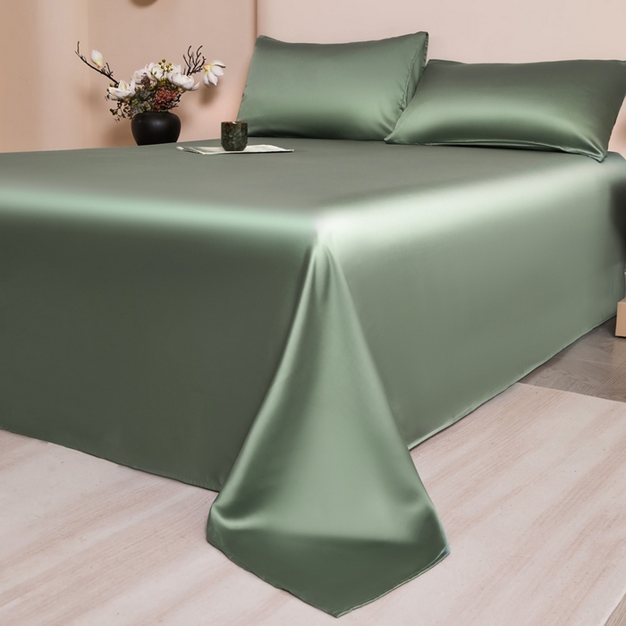 91家纺网 家纺一手货源 找家纺 雅萱家纺 2026新款60s天丝四件套 60s天丝橄榄绿