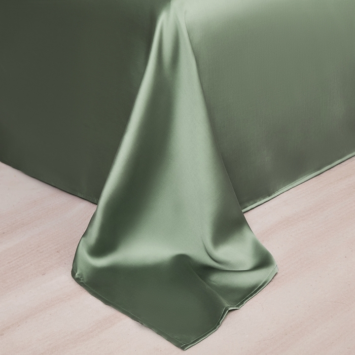 91家纺网 家纺一手货源 找家纺 雅萱家纺 2026新款60s天丝四件套 60s天丝橄榄绿