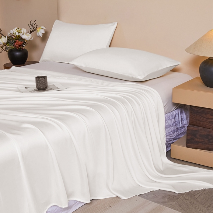 91家纺网 家纺一手货源 找家纺 雅萱家纺 2026新款60s天丝四件套 60S天丝古董白