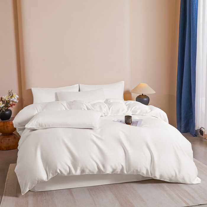 91家纺网 家纺一手货源 找家纺 雅萱家纺 2026新款60s天丝四件套 60S天丝古董白