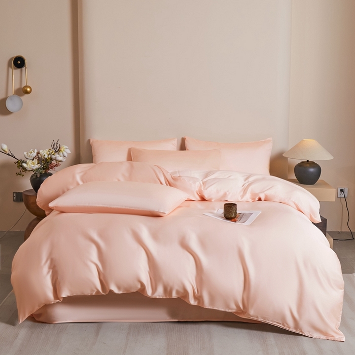 91家纺网 家纺一手货源 找家纺 雅萱家纺 2026新款60s天丝四件套 60s天丝海贝粉