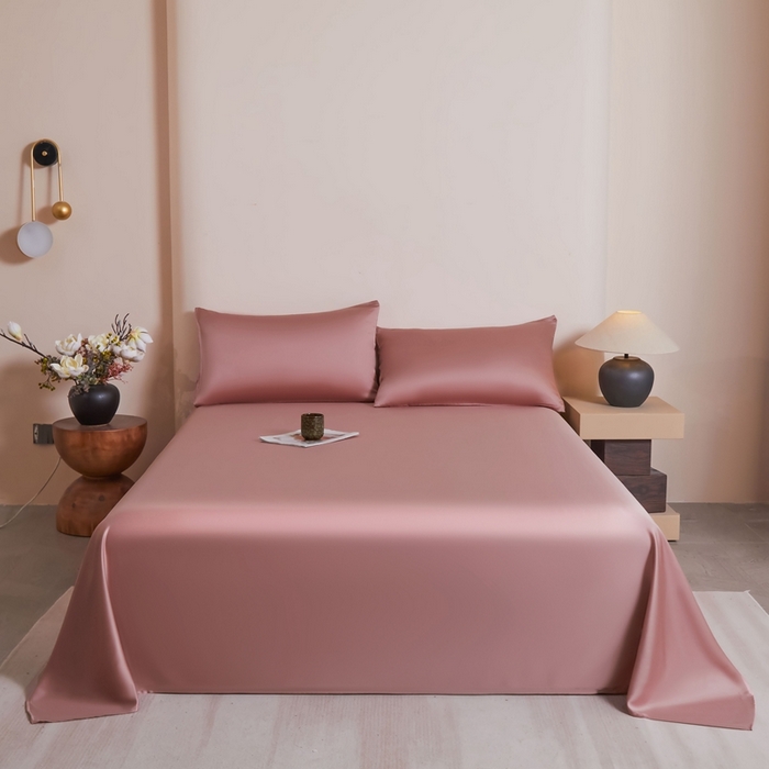 91家纺网 家纺一手货源 找家纺 雅萱家纺 2026新款60s天丝四件套 60s天丝浆果粉