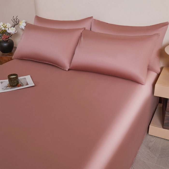 91家纺网 家纺一手货源 找家纺 雅萱家纺 2026新款60s天丝四件套 60s天丝浆果粉