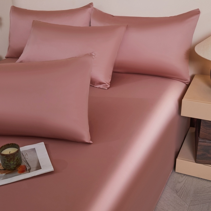 91家纺网 家纺一手货源 找家纺 雅萱家纺 2026新款60s天丝四件套 60s天丝浆果粉