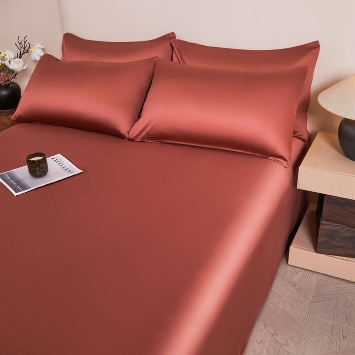 91家纺网 家纺一手货源 找家纺 雅萱家纺 2026新款60s天丝四件套 60s天丝暖茶色