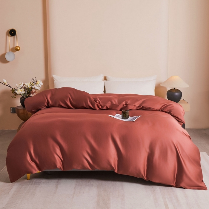 91家纺网 家纺一手货源 找家纺 雅萱家纺 2026新款60s天丝四件套 60s天丝暖茶色