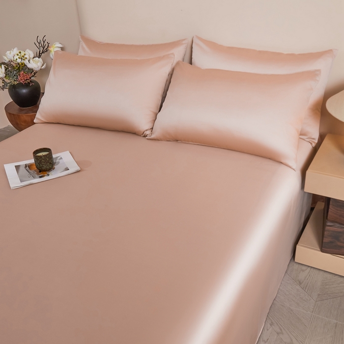 91家纺网 家纺一手货源 找家纺 雅萱家纺 2026新款60s天丝四件套 60s天丝柔雾粉