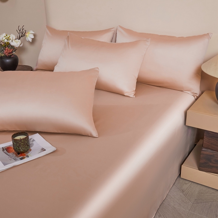 91家纺网 家纺一手货源 找家纺 雅萱家纺 2026新款60s天丝四件套 60s天丝柔雾粉