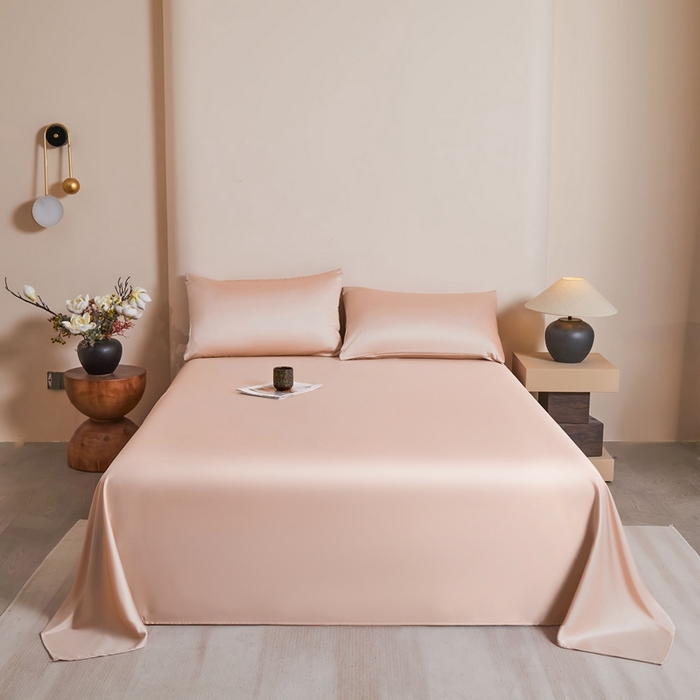 91家纺网 家纺一手货源 找家纺 雅萱家纺 2026新款60s天丝四件套 60s天丝柔雾粉