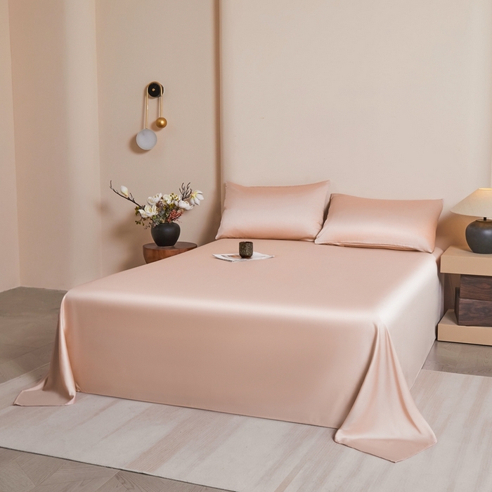 91家纺网 家纺一手货源 找家纺 雅萱家纺 2026新款60s天丝四件套 60s天丝柔雾粉