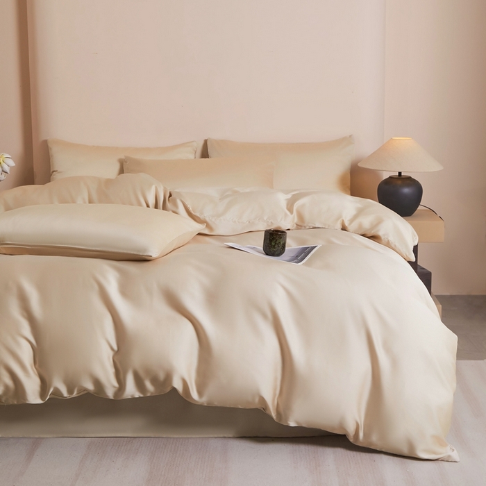 雅萱家纺 2026新款60s天丝四件套 60s天丝香槟金