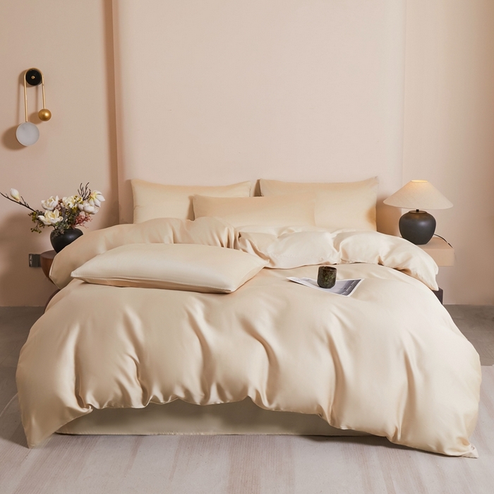 91家纺网 家纺一手货源 找家纺 雅萱家纺 2026新款60s天丝四件套 60s天丝香槟金