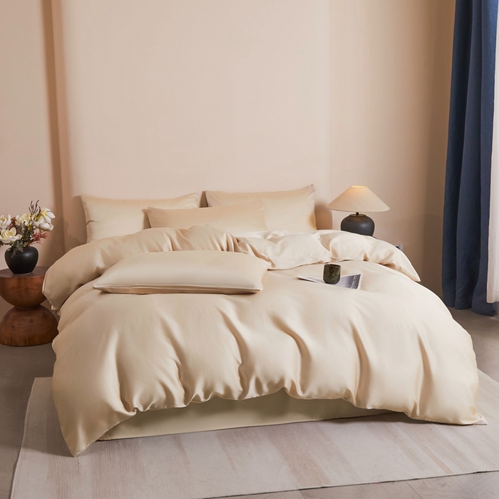 91家纺网 家纺一手货源 找家纺 雅萱家纺 2026新款60s天丝四件套 60s天丝香槟金