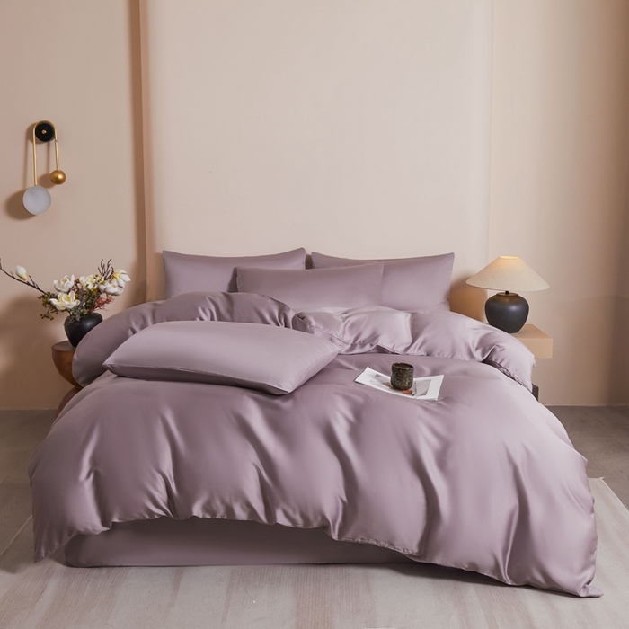 91家纺网 家纺一手货源 找家纺 雅萱家纺 2026新款60s天丝四件套 60s天丝悠悠紫