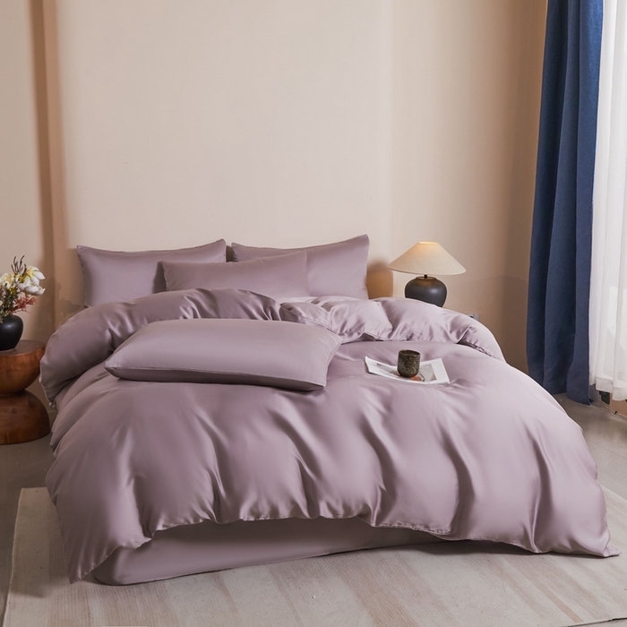 91家纺网 家纺一手货源 找家纺 雅萱家纺 2026新款60s天丝四件套 60s天丝悠悠紫