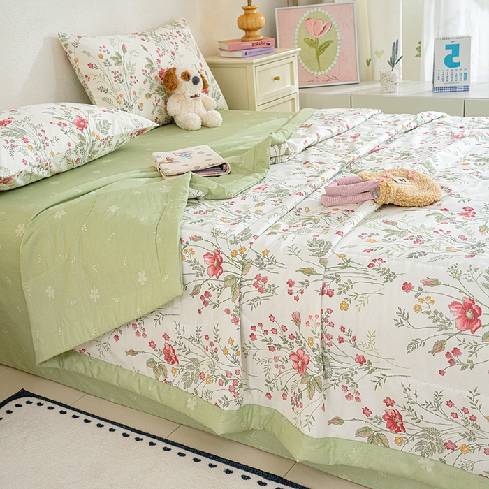 91家纺网 家纺一手货源 找家纺 （总）丫丫家纺 2026新全棉印花夏被空调被双人薄被子单人学生夏凉被 