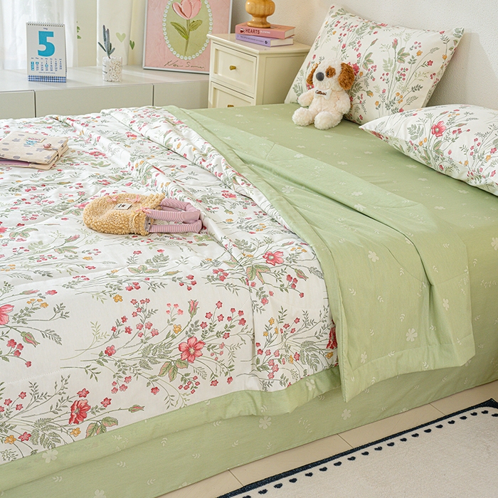 91家纺网 家纺一手货源 找家纺 （总）丫丫家纺 2026新全棉印花夏被空调被双人薄被子单人学生夏凉被 