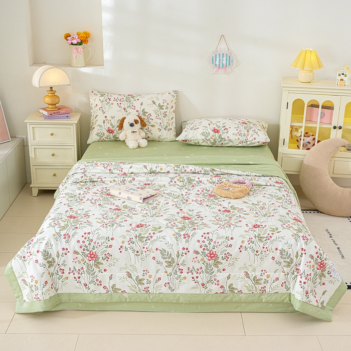 91家纺网 家纺一手货源 找家纺 （总）丫丫家纺 2026新全棉印花夏被空调被双人薄被子单人学生夏凉被 