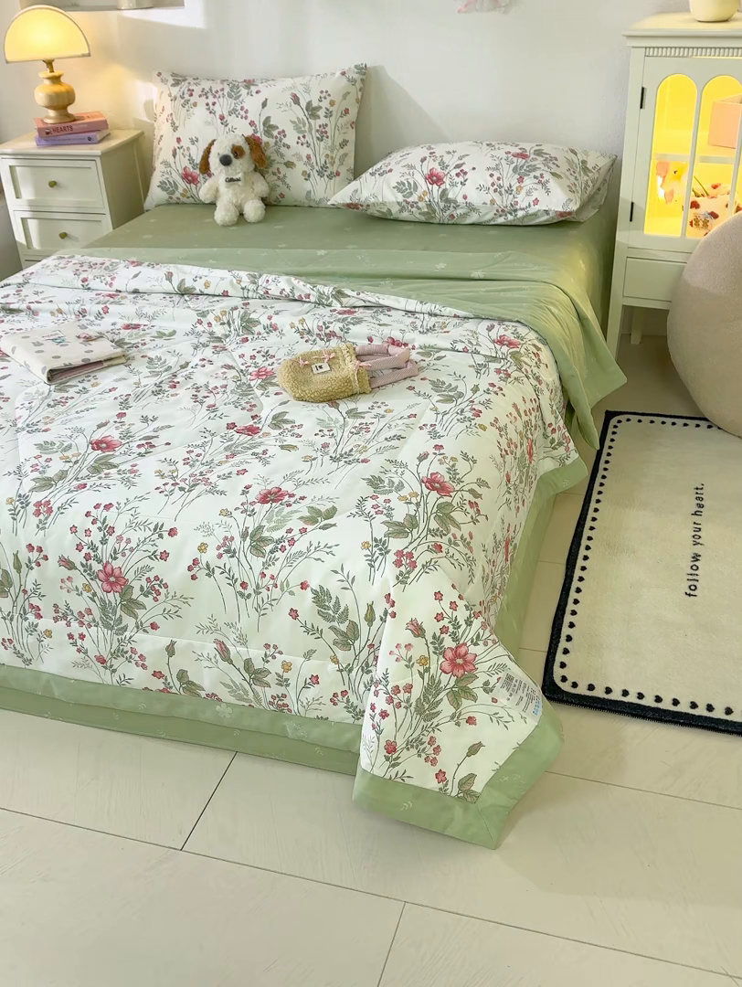 91家纺网 家纺一手货源 找家纺 （总）丫丫家纺 2026新全棉印花夏被空调被双人薄被子单人学生夏凉被 